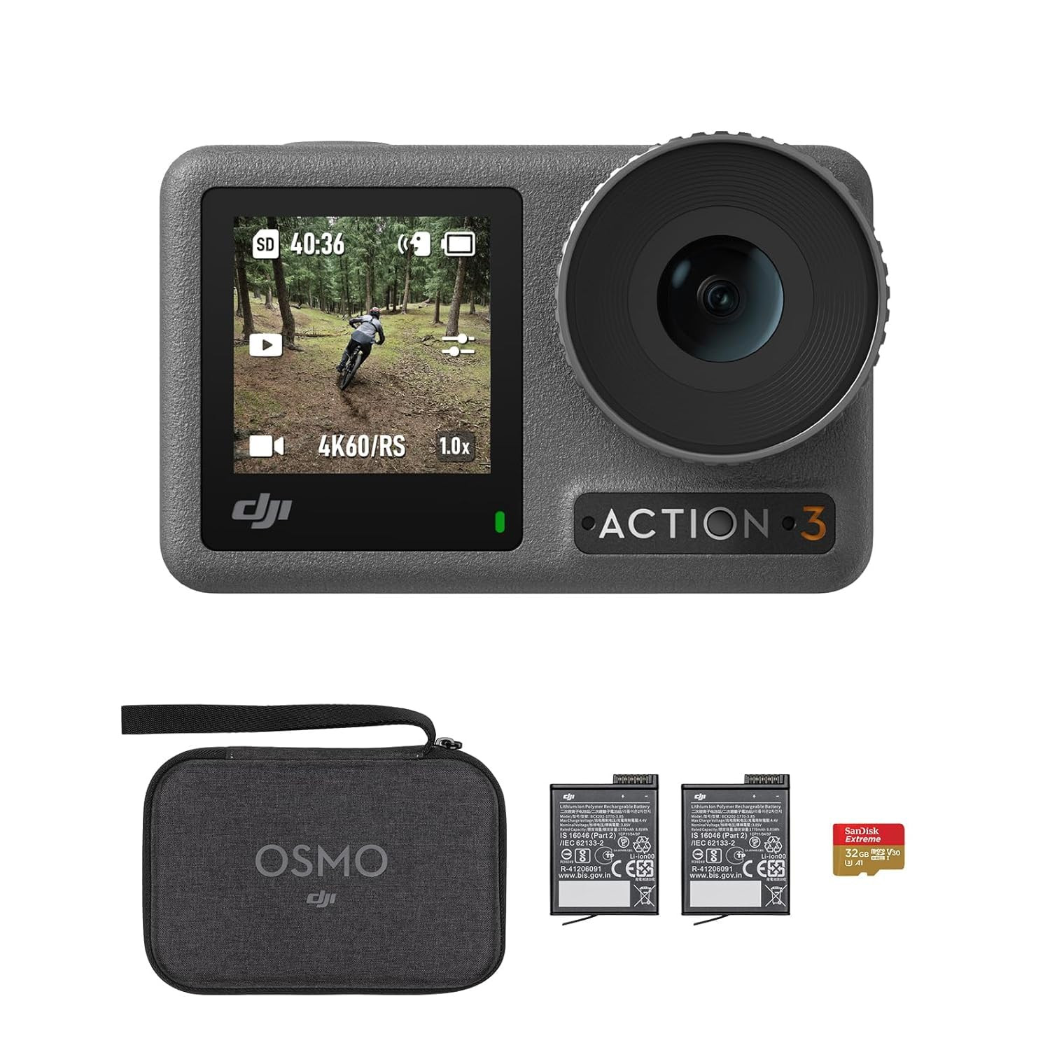 DJI Osmo Action 3 Creator Combo, Action Camera 4K + 155° Super-Wide